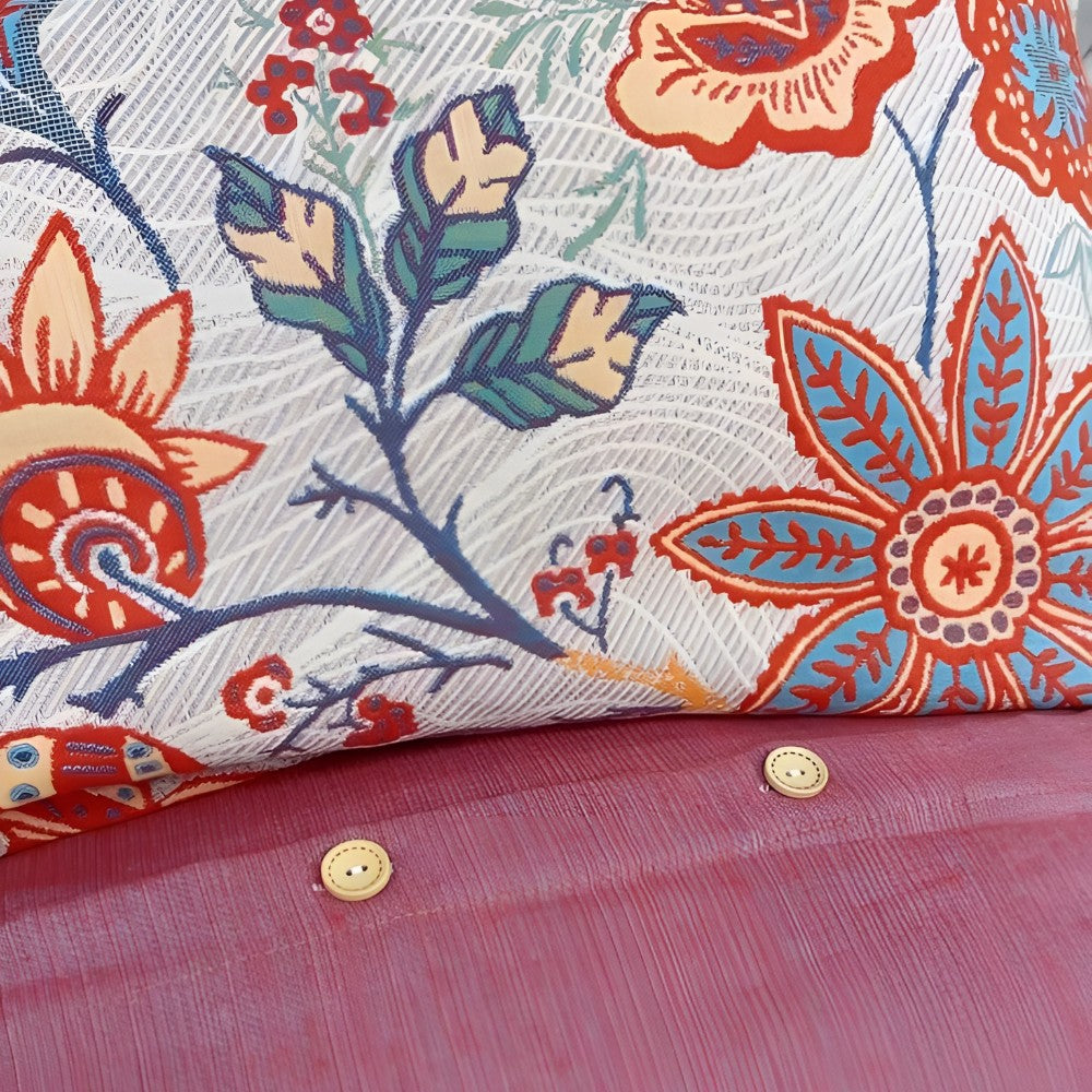Rustic Floral Pillowcase Set of 2 | Boho Cotton Pillow Covers 51x76cm | Sansoti