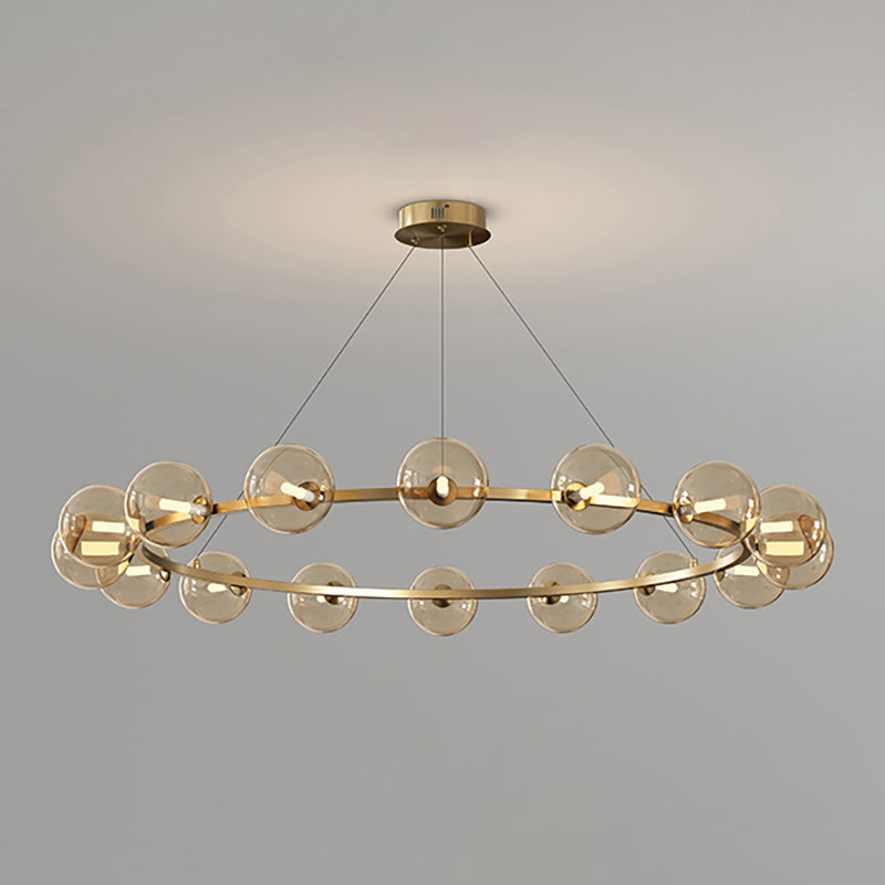 Moderne Kronleuchter mit Glaskappen – Stilvolles Metall-Design für Esszimmer, Wohnzimmer, Schlafzimmer, Restaurant | Sansoti