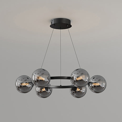 Moderne Kronleuchter mit Glaskappen – Stilvolles Metall-Design für Esszimmer, Wohnzimmer, Schlafzimmer, Restaurant | Sansoti