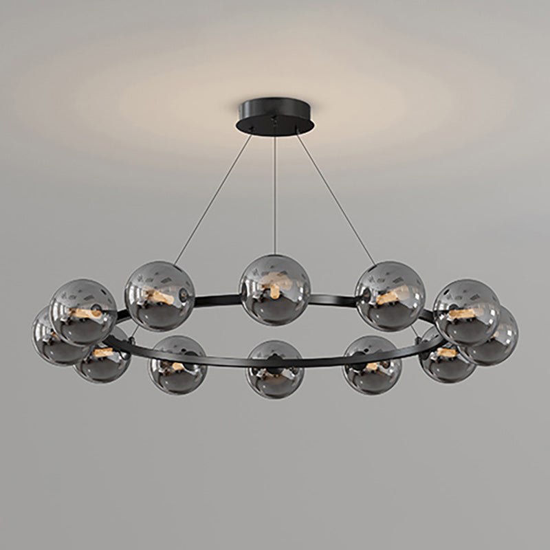 Moderne Kronleuchter mit Glaskappen – Stilvolles Metall-Design für Esszimmer, Wohnzimmer, Schlafzimmer, Restaurant | Sansoti