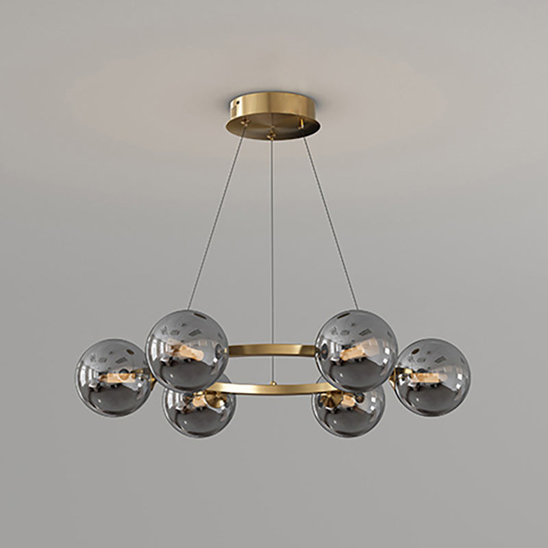 Moderne Kronleuchter mit Glaskappen – Stilvolles Metall-Design für Esszimmer, Wohnzimmer, Schlafzimmer, Restaurant | Sansoti