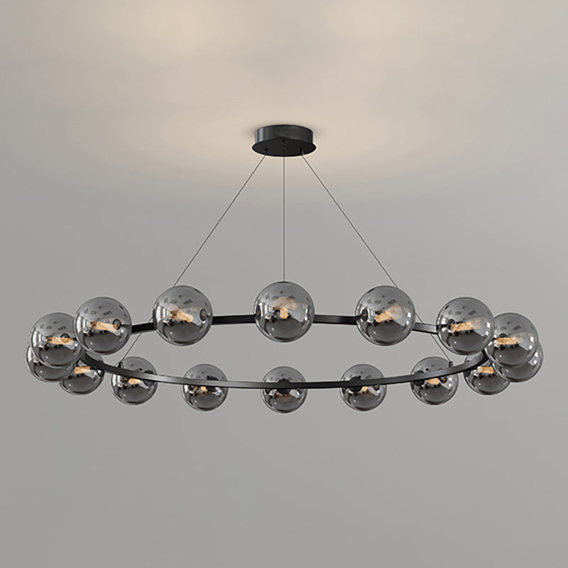 Moderne Kronleuchter mit Glaskappen – Stilvolles Metall-Design für Esszimmer, Wohnzimmer, Schlafzimmer, Restaurant | Sansoti