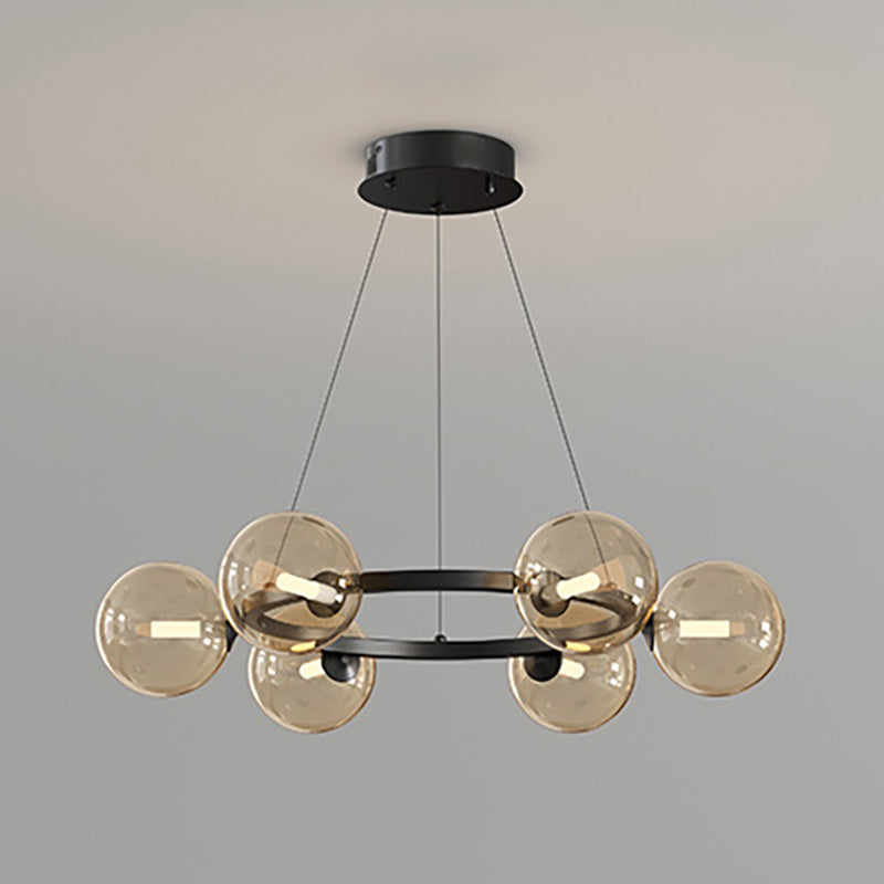 Moderne Kronleuchter mit Glaskappen – Stilvolles Metall-Design für Esszimmer, Wohnzimmer, Schlafzimmer, Restaurant | Sansoti