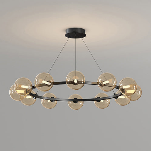 Moderne Kronleuchter mit Glaskappen – Stilvolles Metall-Design für Esszimmer, Wohnzimmer, Schlafzimmer, Restaurant | Sansoti
