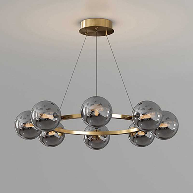 Moderne Kronleuchter mit Glaskappen – Stilvolles Metall-Design für Esszimmer, Wohnzimmer, Schlafzimmer, Restaurant | Sansoti