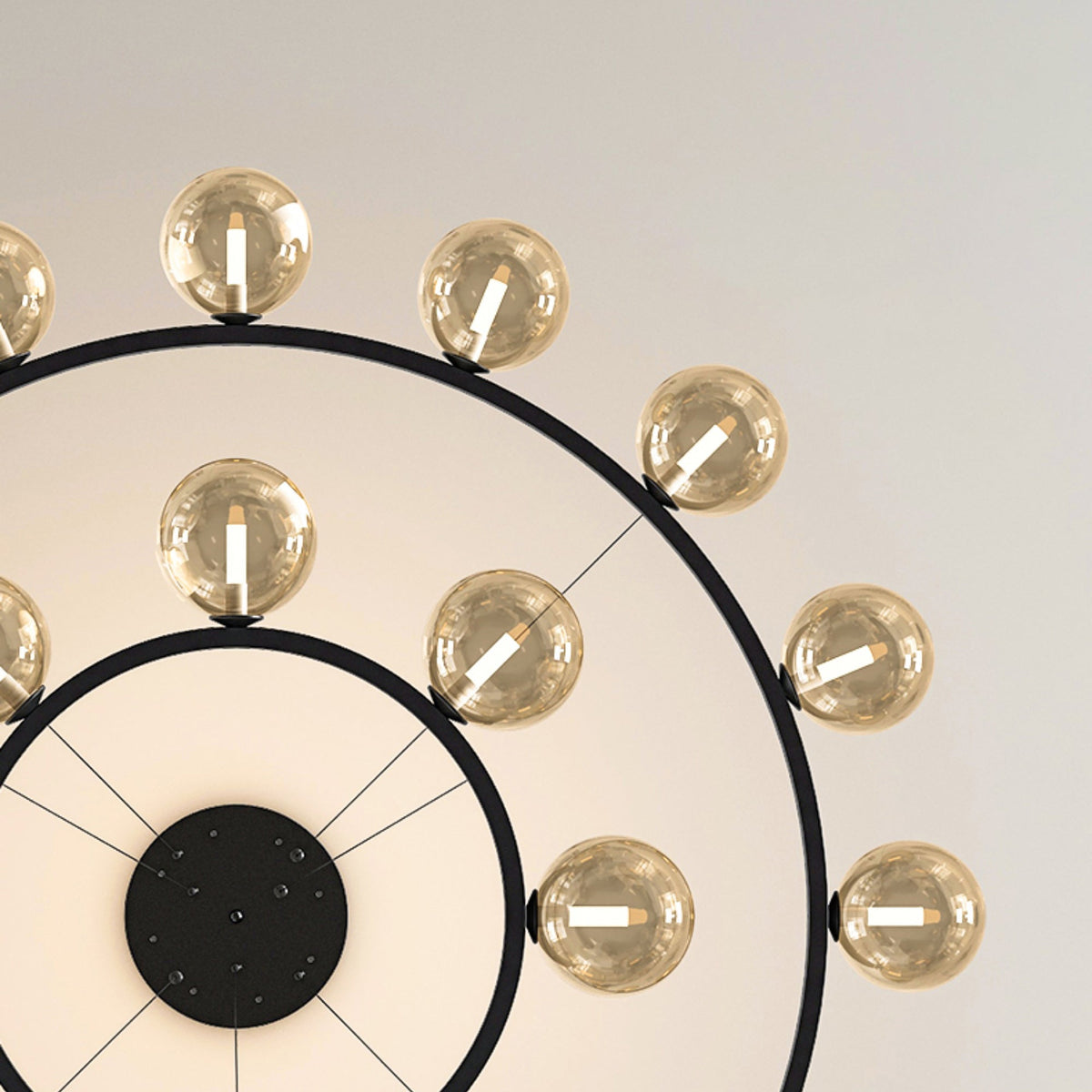 Moderne Kronleuchter mit Glaskappen – Stilvolles Metall-Design für Esszimmer, Wohnzimmer, Schlafzimmer, Restaurant | Sansoti