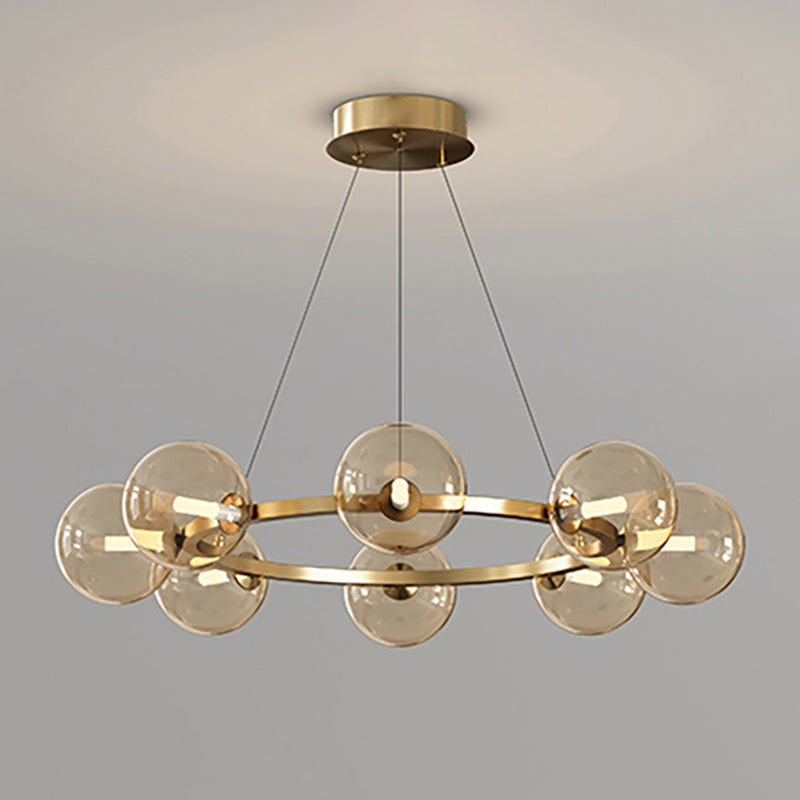 Moderne Kronleuchter mit Glaskappen – Stilvolles Metall-Design für Esszimmer, Wohnzimmer, Schlafzimmer, Restaurant | Sansoti