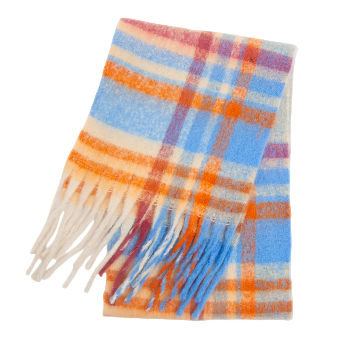 Luxuriöser Kaschmirschal mit Karomuster Winteraccessoire Halstuch für Damen 38x230cm Trendig Warm Elegant Stilvoll | Sansoti