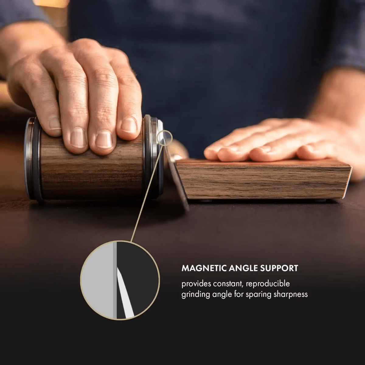 Professional Knife Sharpener with Diamond Sharpening Roller – For Precise and Sharp Results | Sansoti