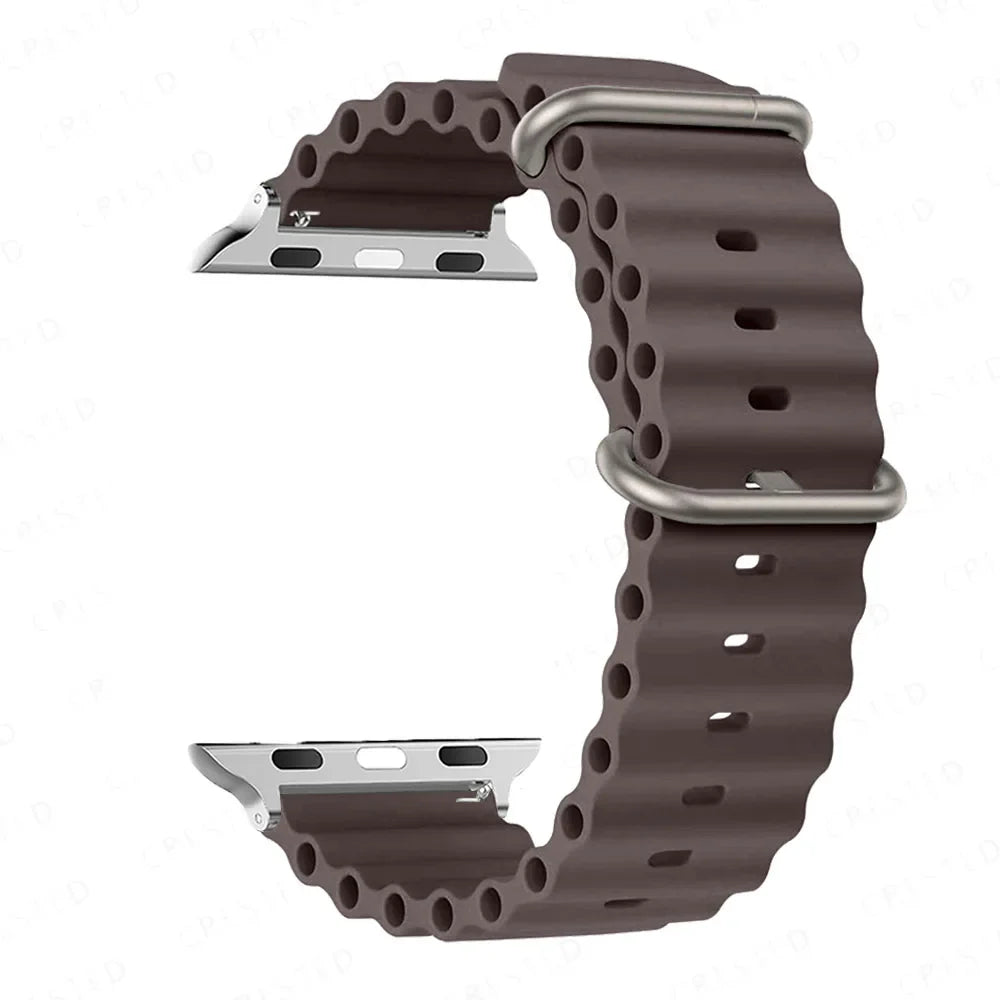 Water-Resistant Breathable Silicone Smartwatch Band Unisex Watch Band Sports Band Replacement Wristband | Sansoti