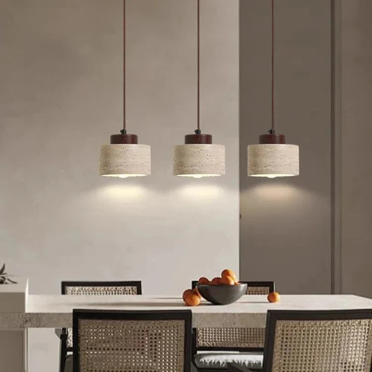 Wandlampe Marmor Alabaster Rund LED 3000K Travertin Nordic Design | Sansoti