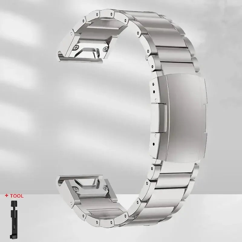 Stalen Horlogeband met Snelsluiting voor Smartwatch 22mm 26mm Verstelbaar Metalen Polsband Universeel | Sansoti