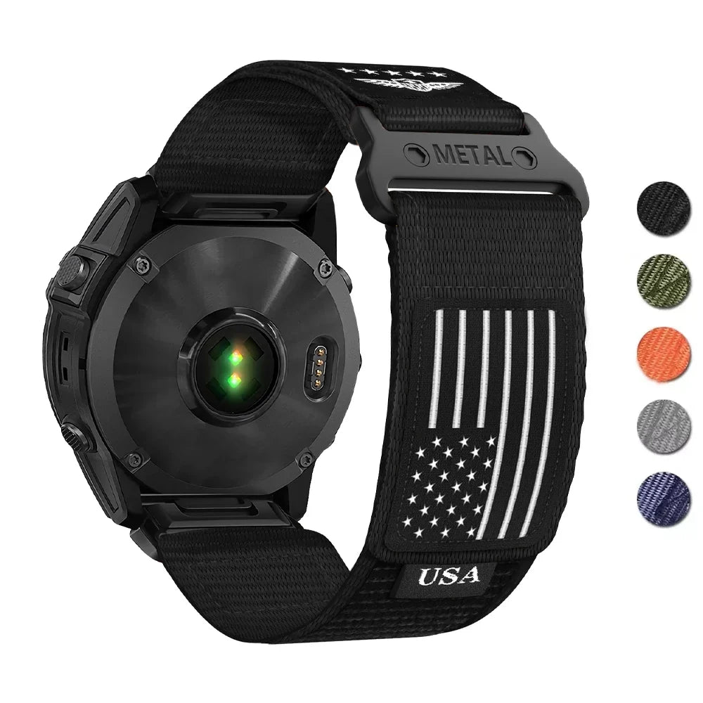 Nylonowy pasek do smartwatcha Regulowany sportowy pasek do zegarka 20 mm 22 mm 26 mm Trwały Komfortowy Pasek na aktywny tryb życia | Sansoti