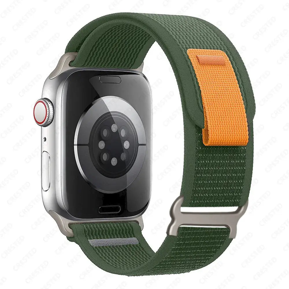 Nylon Smartwatch Band with Hook-and-Loop Closure - Breathable Adjustable Wristband 38-49mm for Sports and Casual Wear | Sansoti