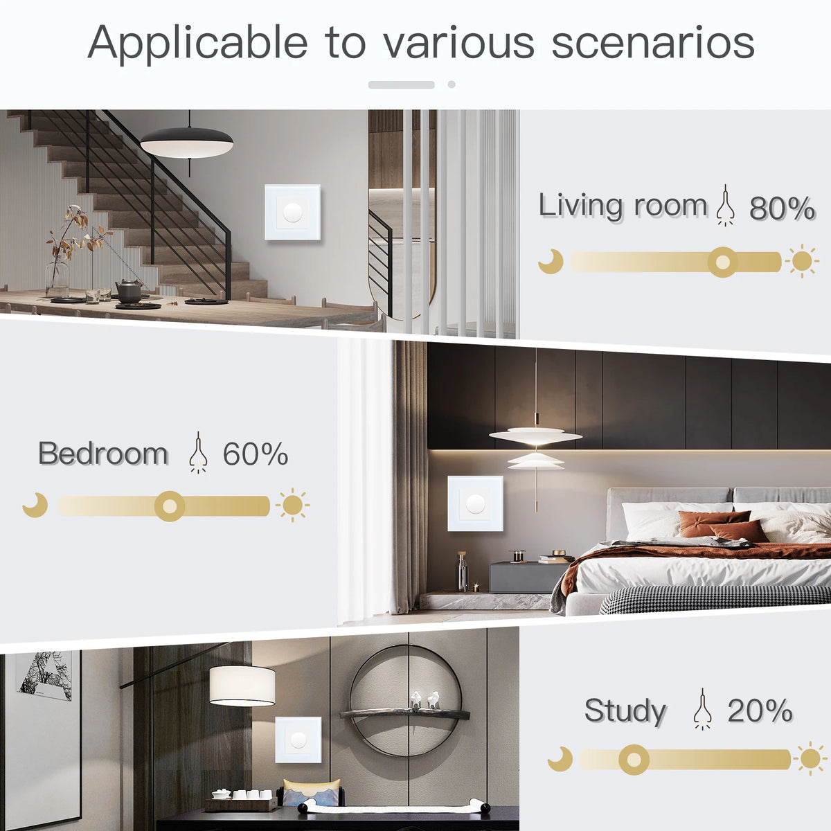 Rotary Knob Wall Dimmer for Dimmable Lighting