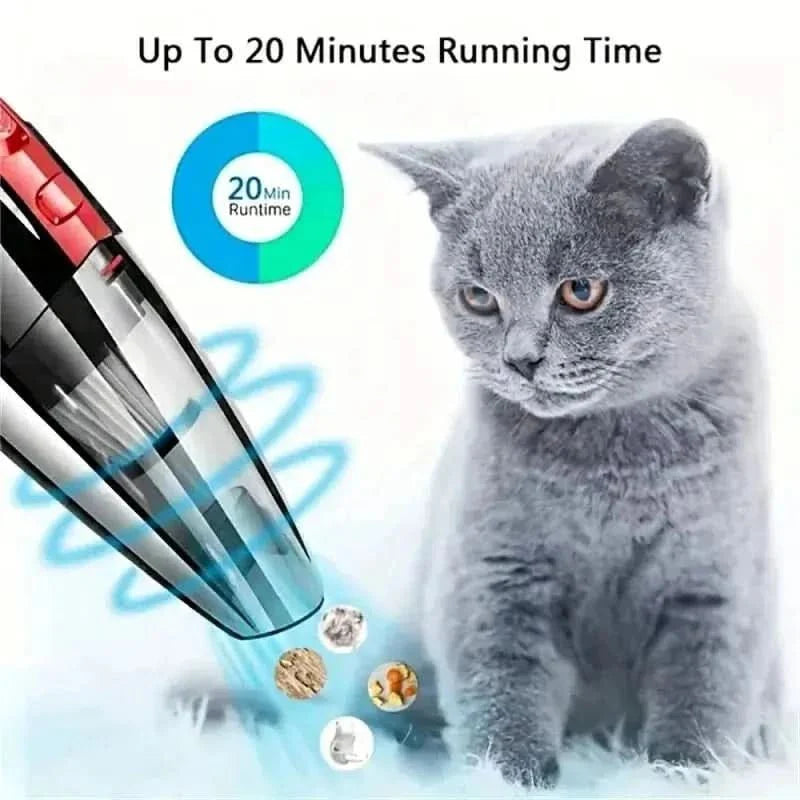 Wireless Crumb Vacuum Car Vacuum Cleaner 120W Suction Power Handheld Vacuum with Attachments for Wet and Dry Use Compact Rechargeable Design | Sansoti