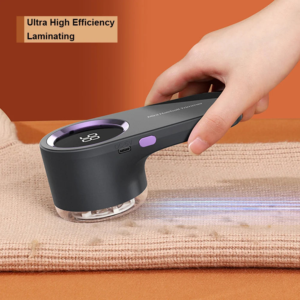 Electric Lint Remover USB Rechargeable Digital Display 14.8cm ABS Sweater Clothing Pilling Remover Fabric Shaver | Sansoti
