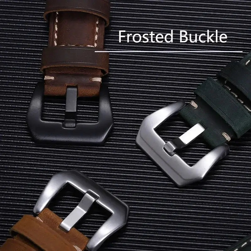 Lederarmband für Smartwatch 22 mm 26 mm Wechselbares Armband Schnellverschluss Braun Schwarz für Sportuhr | Sansoti