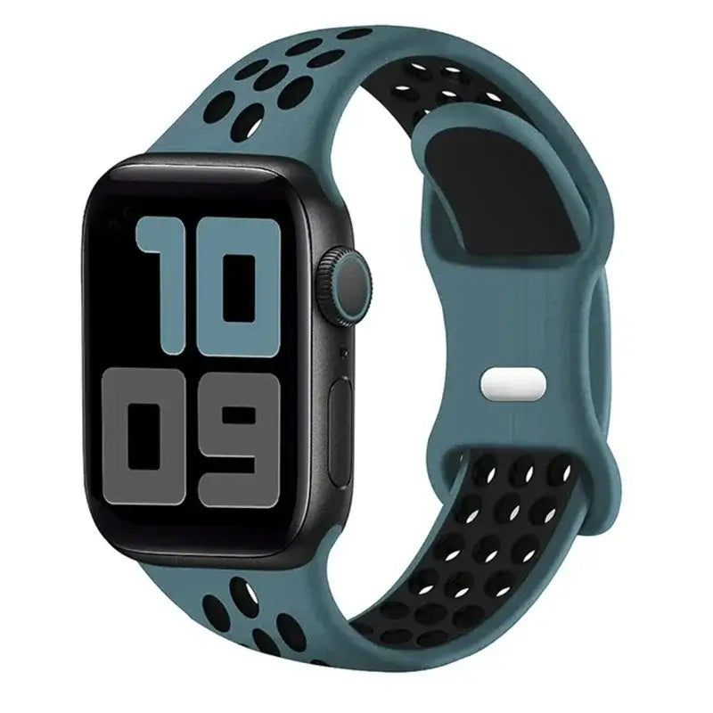 Silikonowy pasek do smartwatcha – oddychający pasek sportowy w dwóch kolorach do zegarków 38mm–49mm, unisex | Sansoti