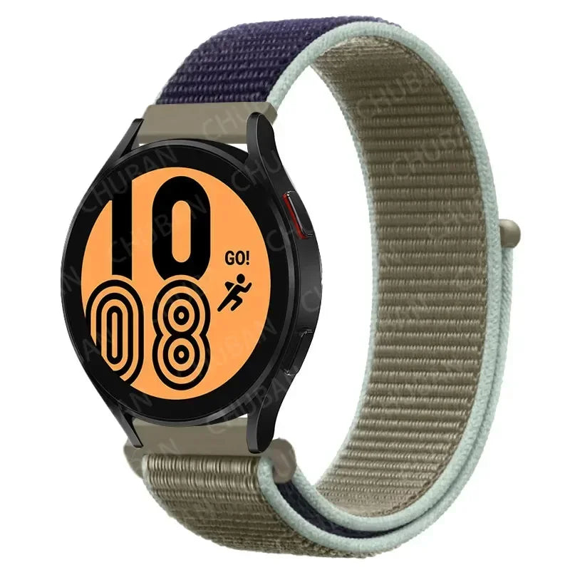 Nylon Sport Strap for Smartwatch 20mm 22mm Breathable Lightweight Loop Wristband Adjustable Training Fitness | Sansoti