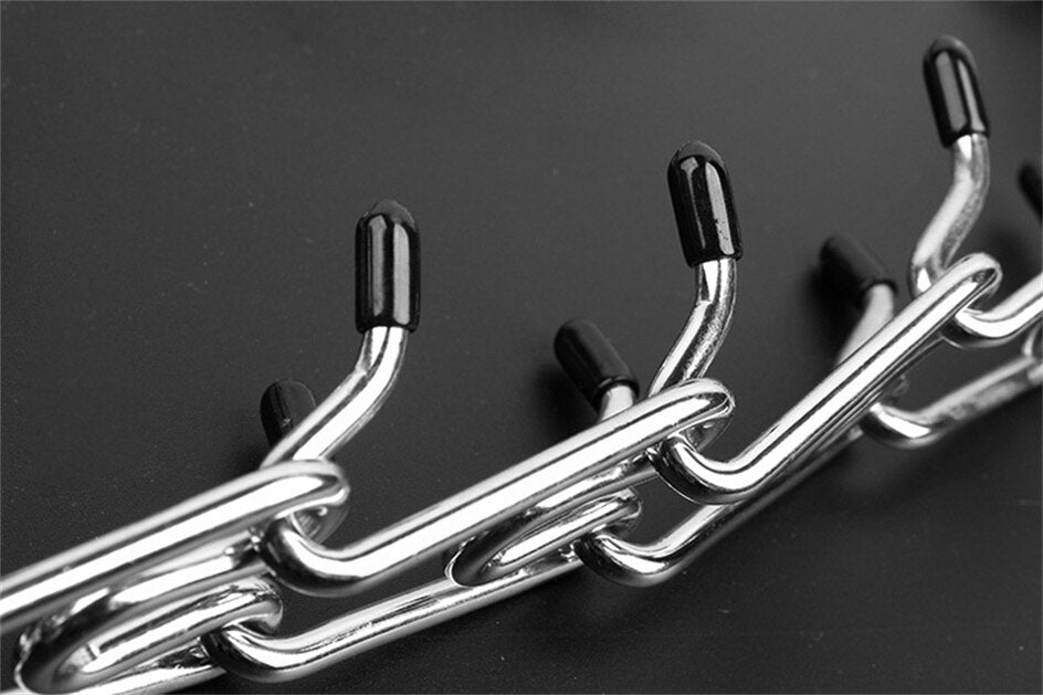 Adjustable Dog Training Leash with Rubber Tips Black for Training Control | Anti-Pull Training Leash Metal with Safety Pins | Sansoti