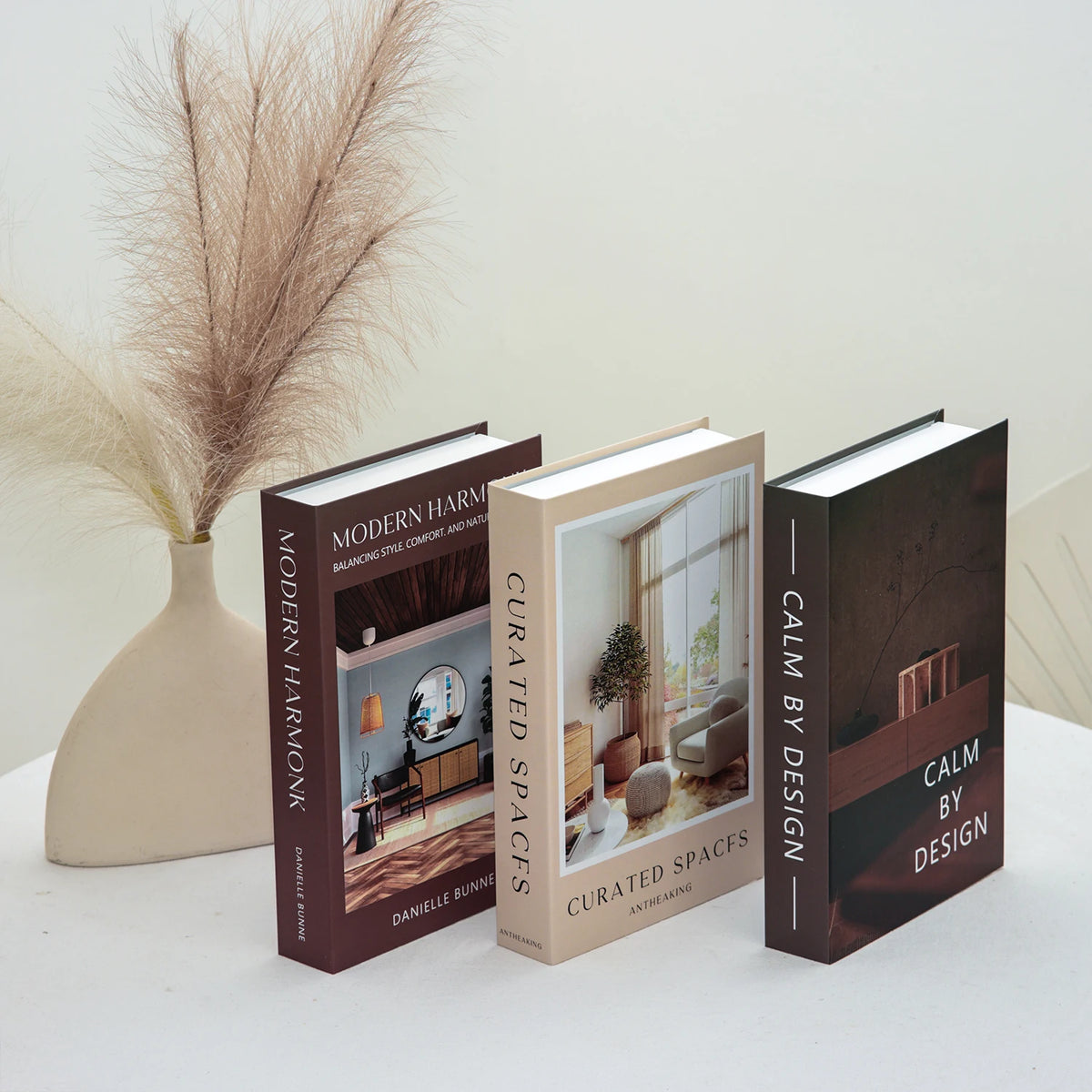 Couchtisch Dekoration Bücher Set 3 Stück Klappbares Design Kaffeetisch Styling | Sansoti