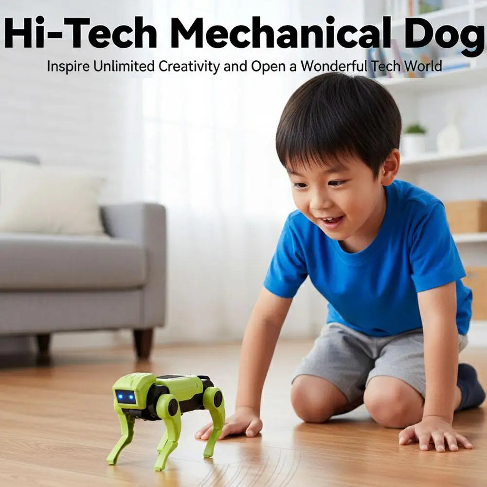 Robotische Hond Bouwset Educatief Speelgoed met LED Ogen STEM Techniek Cadeau voor Kinderen Jongens Meisjes | Sansoti
