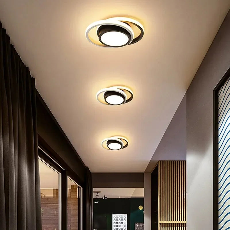LED-Deckenleuchte mit Doppelringen Modernes Design Flur Büro Balkon Beleuchtung Kreativ | Sansoti