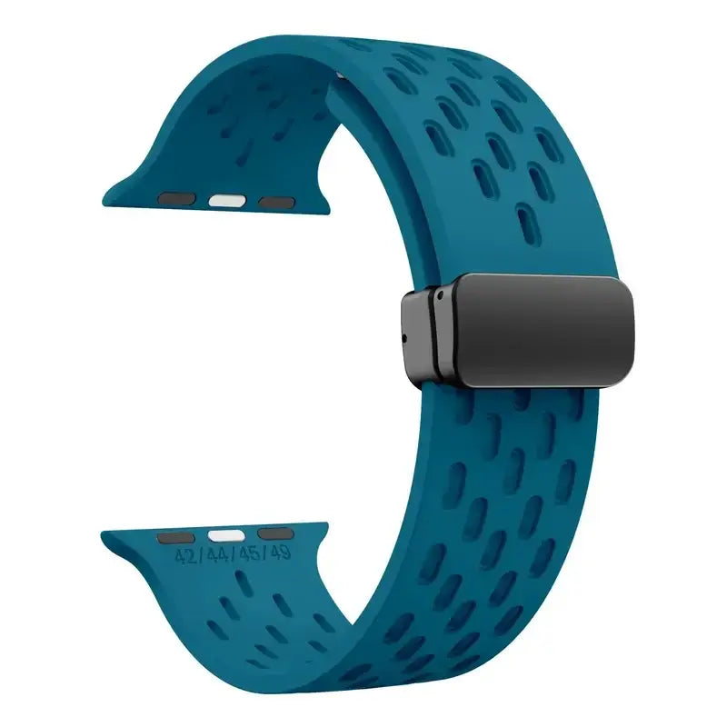 Breathable Magnetic Silicone Smartwatch Band 38-49mm Adjustable Wristband for Sports Active Daily Use | Sansoti