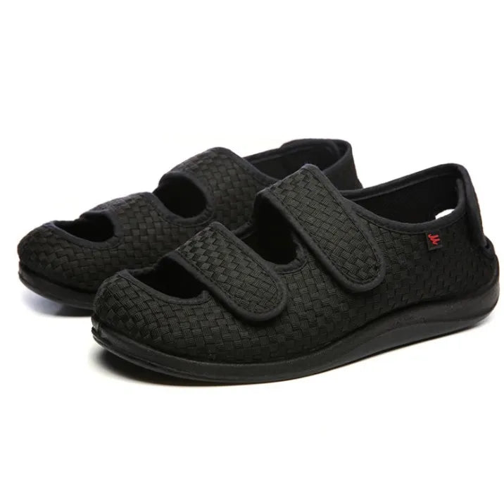 Adjustable Sandals with Hook-and-Loop Fastening, Breathable Mesh, Black, Brown, Blue, Casual Summer Footwear, Comfortable | Sansoti