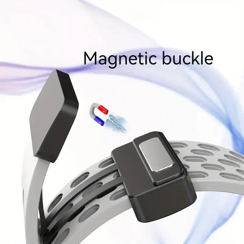 Breathable Magnetic Silicone Smartwatch Band 38-49mm Adjustable Wristband for Sports Active Daily Use | Sansoti