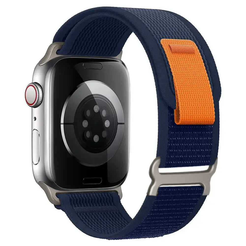 Nylon Smartwatch Band with Hook-and-Loop Closure - Breathable Adjustable Wristband 38-49mm for Sports and Casual Wear | Sansoti