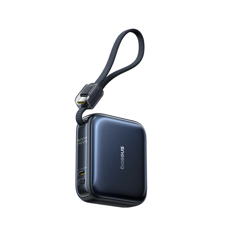 Portable Rechargeable Battery 10000mAh 45W Pocket-Sized Digital Display USB-C Power Bank for Smartphone and Tablet | Sansoti