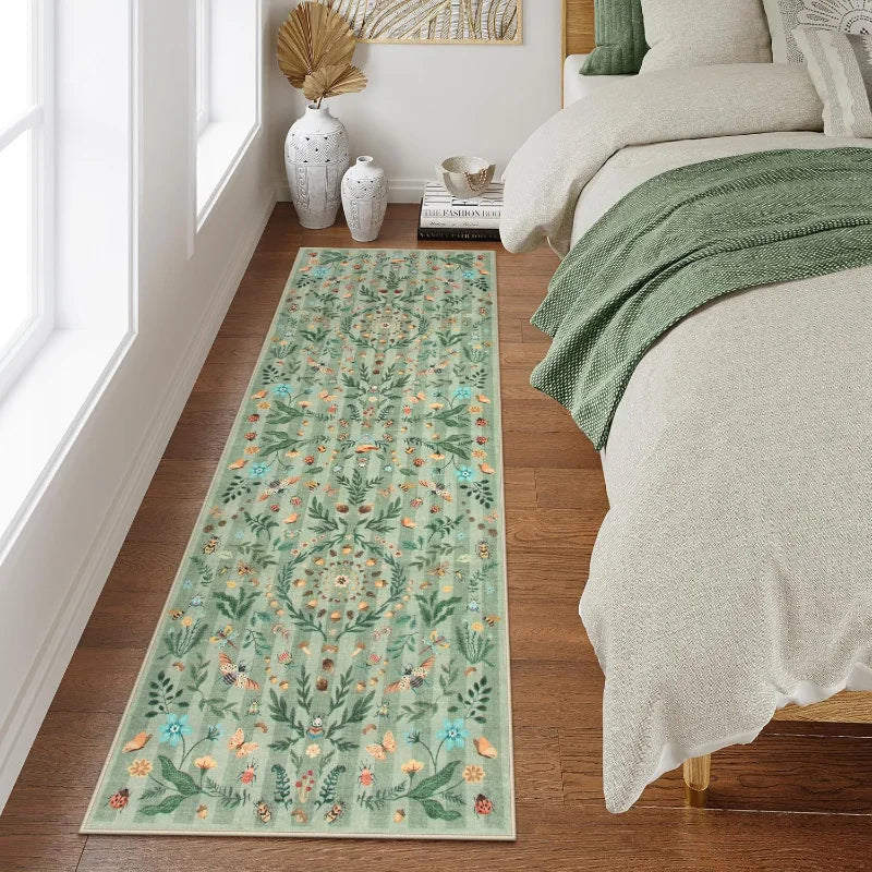 Geometrisch Gangkleed Roze Runner 80-500cm Antislip Polyester Hal Looploper Voor Entree Veranda Trappen | Sansoti