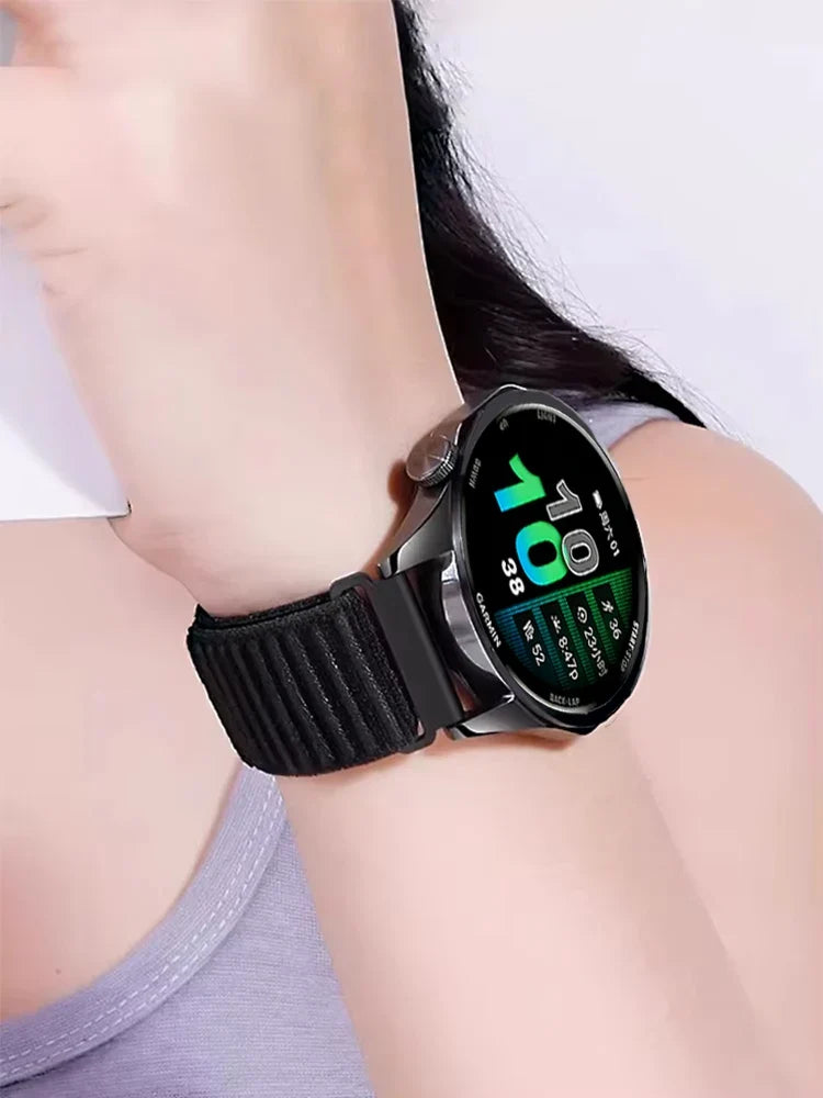 Nylon Smartwatch Band 21cm Adjustable Breathable Sports Style for Sports Watches 20mm 22mm Unisex Wristband | Sansoti
