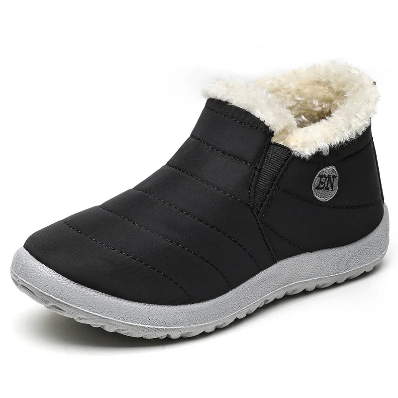 Bottes d’hiver imperméables pour homme, doublées, à enfiler, bottes de neige chaudes, chaussures hautement isolantes pour l’hiver | Sansoti