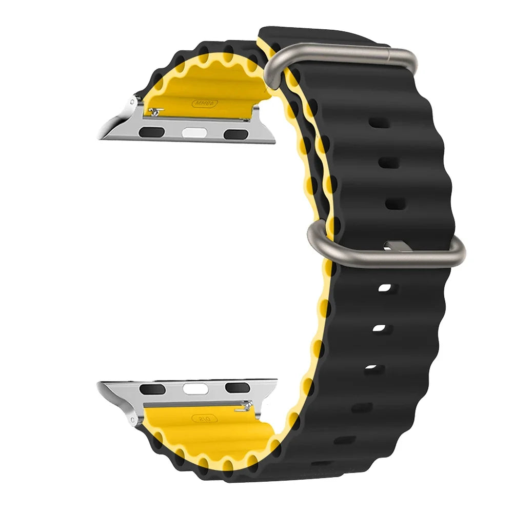 Water-Resistant Breathable Silicone Smartwatch Band Unisex Watch Band Sports Band Replacement Wristband | Sansoti