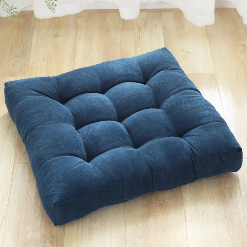 Quilted Square Seat Cushion Polyester Yoga Meditation Floor Balcony Relaxation Comfort 45cm 53cm Home | Sansoti
