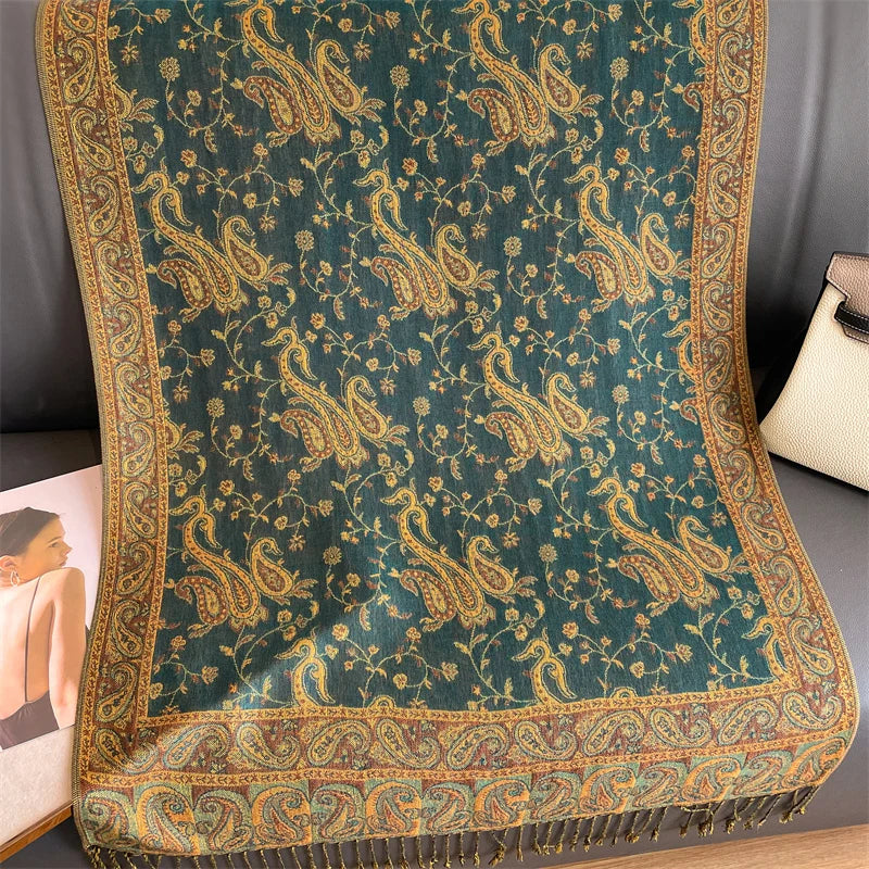 Pashmina Omslagdoek Kasjmier-look Dames 70x190cm Zachte Wintersjaal Vier Seizoenen Warm Foulard Elegante Sjaal | Sansoti