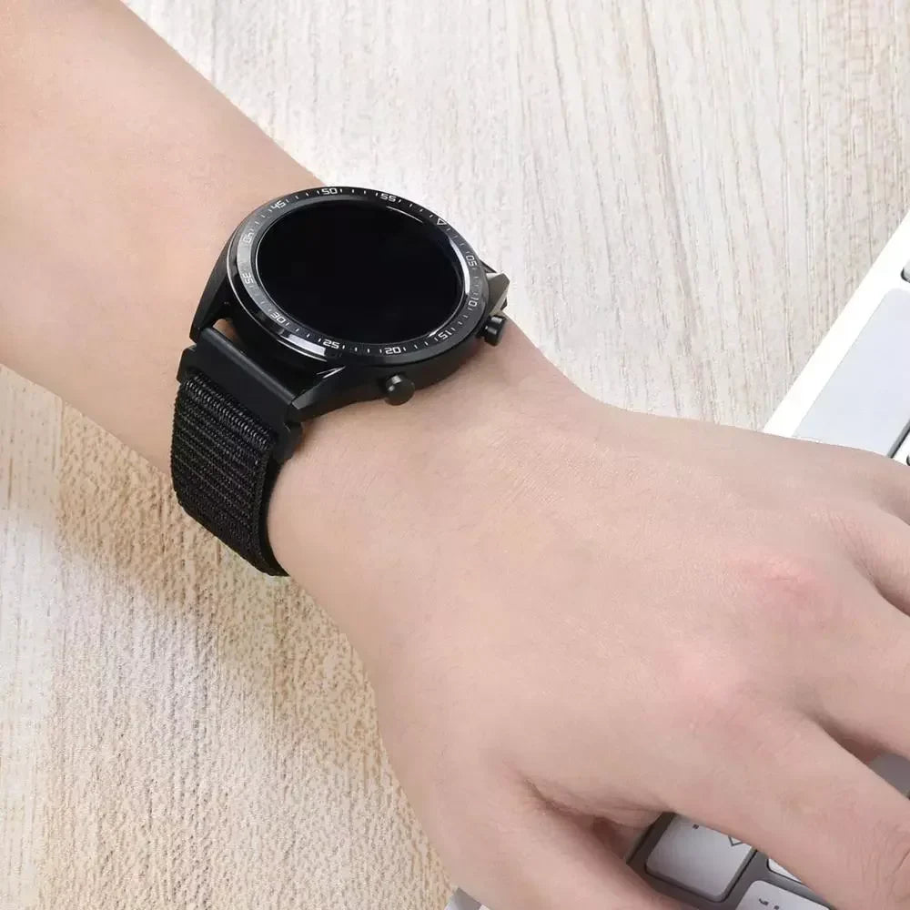 Regulowany nylonowy pasek sportowy do smartwatcha 20mm 22mm, oddychający, lekki pasek do zegarka sportowego i fitnessu | Sansoti