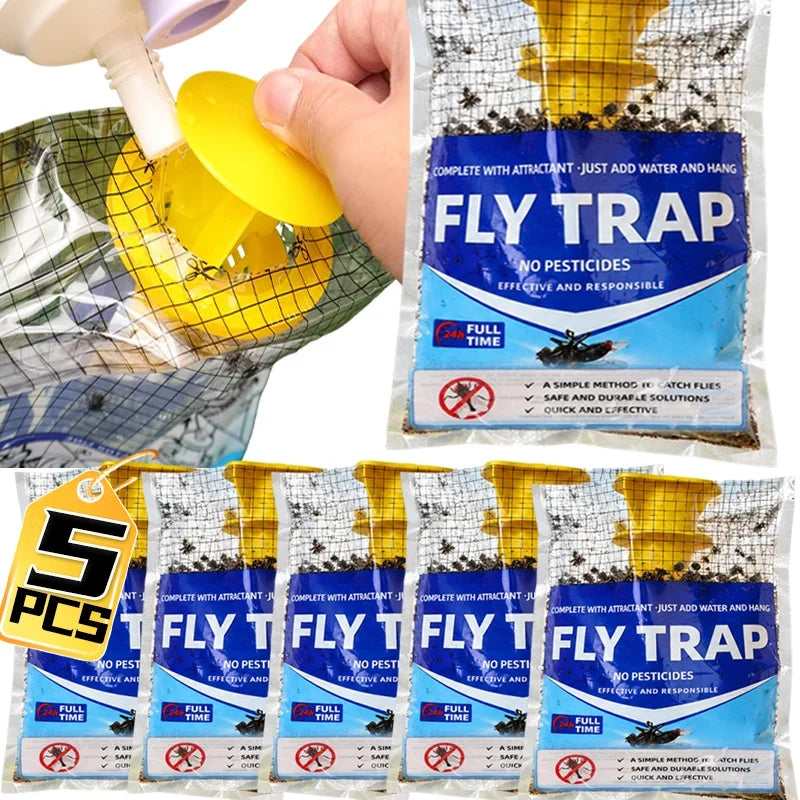 Hanging Outdoor Insect Trap with Natural Bait Disposable Fly Trap for Garden Patio Balcony Camping | Sansoti