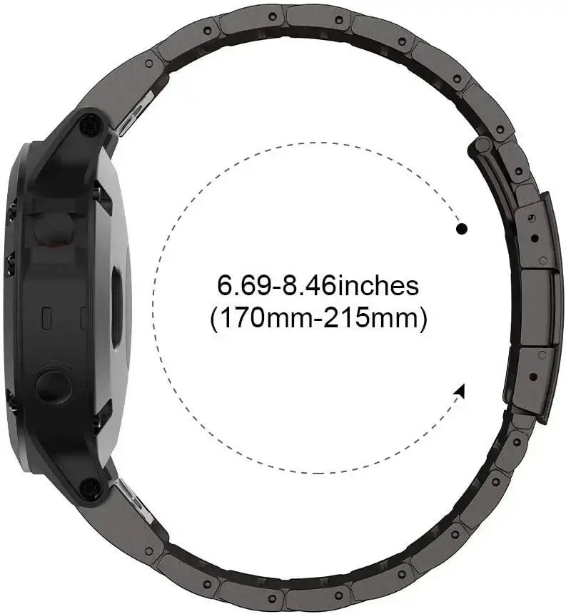 Stalen Horlogeband met Snelsluiting voor Smartwatch 22mm 26mm Verstelbaar Metalen Polsband Universeel | Sansoti