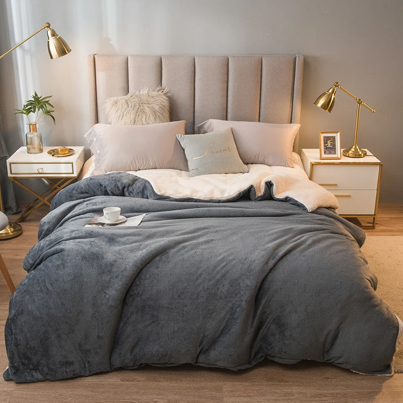 Wool Plaid Blanket | Warm & Soft | Double-Sided | For Bed, Sofa & Winter