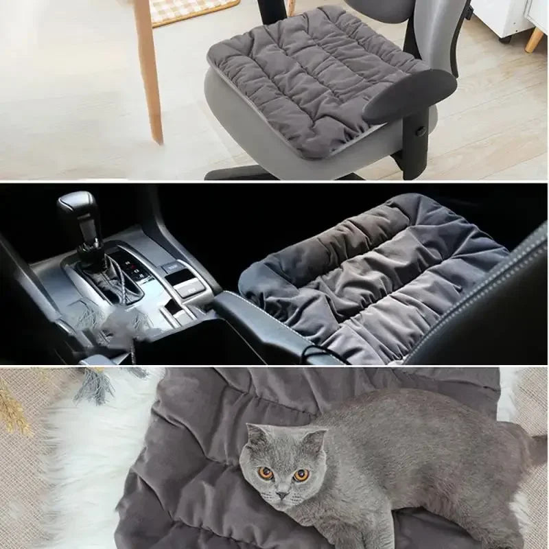 USB Heating Pad 45x45 cm for Dogs and Cats, Seat Heating for Chairs and Cars, 3 Settings, Winter Warmth for Pets | Sansoti