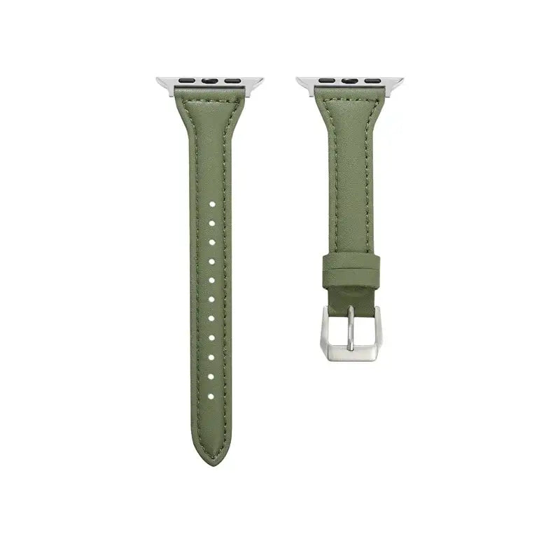 Skórzany pasek do smartwatcha, uniwersalny i regulowany, 38–49 mm, premium, sportowy design | Sansoti