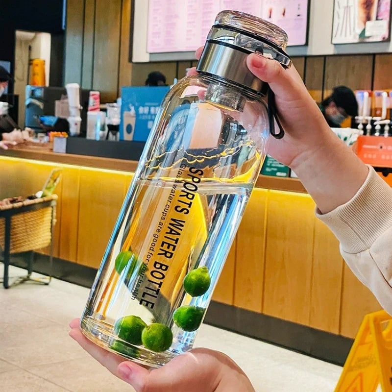 Große Wasserkanne 2 Liter transparent – praktische Trinkflasche für Milch, Saft & Wasser | Sansoti