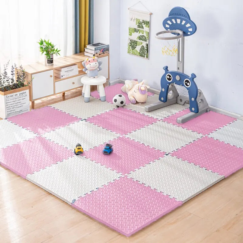 Dywan do pokoju dziecięcego, mata do zabawy z pianki EVA, mata-puzzle, 30x30 cm, zazębiająca się, 16 elementów | Sansoti