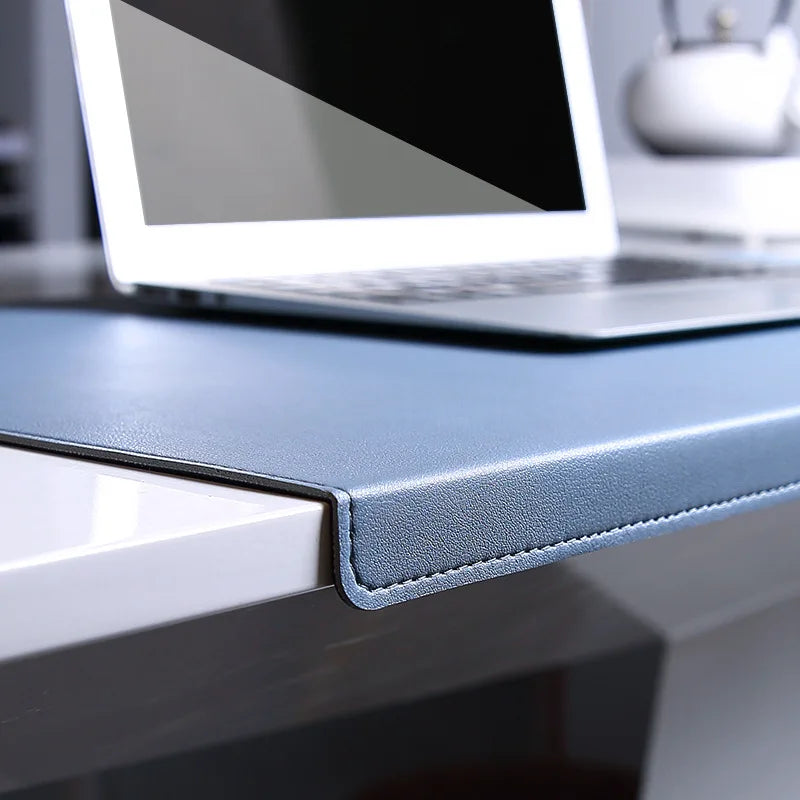 Sous-main de bureau ergonomique avec repose-poignet et tapis de travail antidérapant en similicuir PU pour le bureau et le gaming, 60x30 80x32 | Sansoti