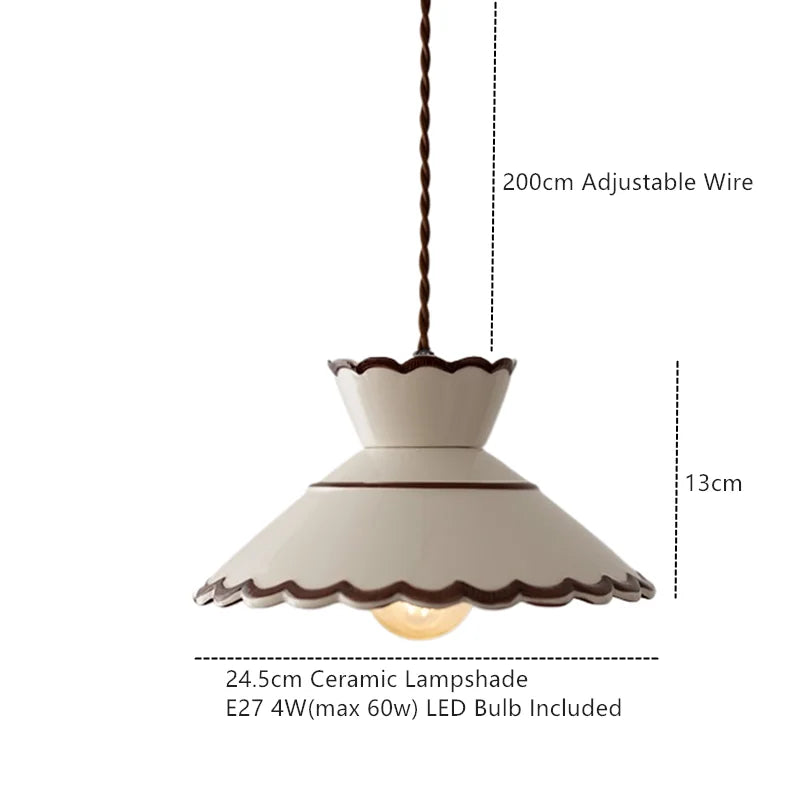 Pendant lamp for dining table ceramic hand-painted floral motif copper fitting E27 light source included 4 designs | Sansoti