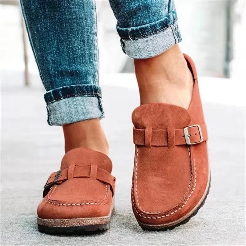 Retro Suede Slippers with Comfortable Footbed Black Green Khaki Orange Purple Size 35-42 Women's Men's Unisex | Sansoti